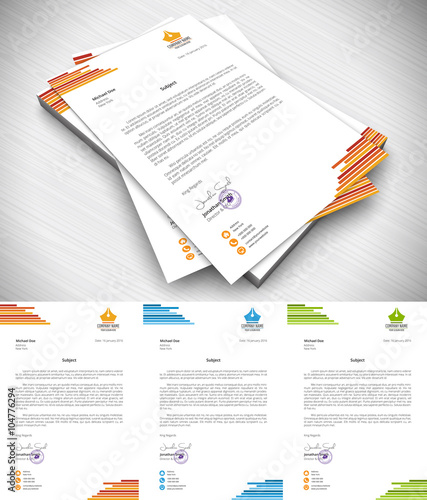 This is simple and creative letterhead for business and personal purpose usages. Well organized and layered. Easy to edit.