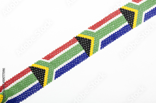 Zulu Beads Threaded in the Colors of the South African Flag