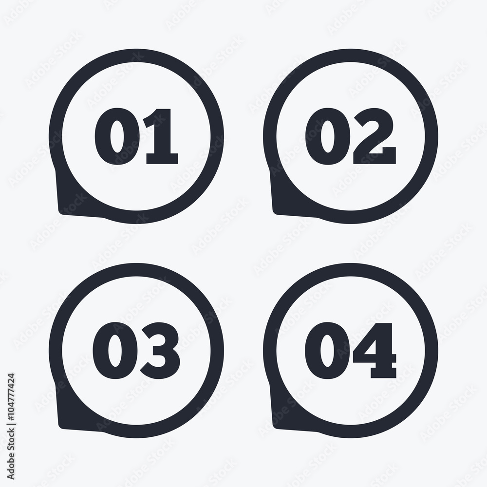 Step one, two, three icons. Sequence of options. Step one, two, three icons. Sequence of options.