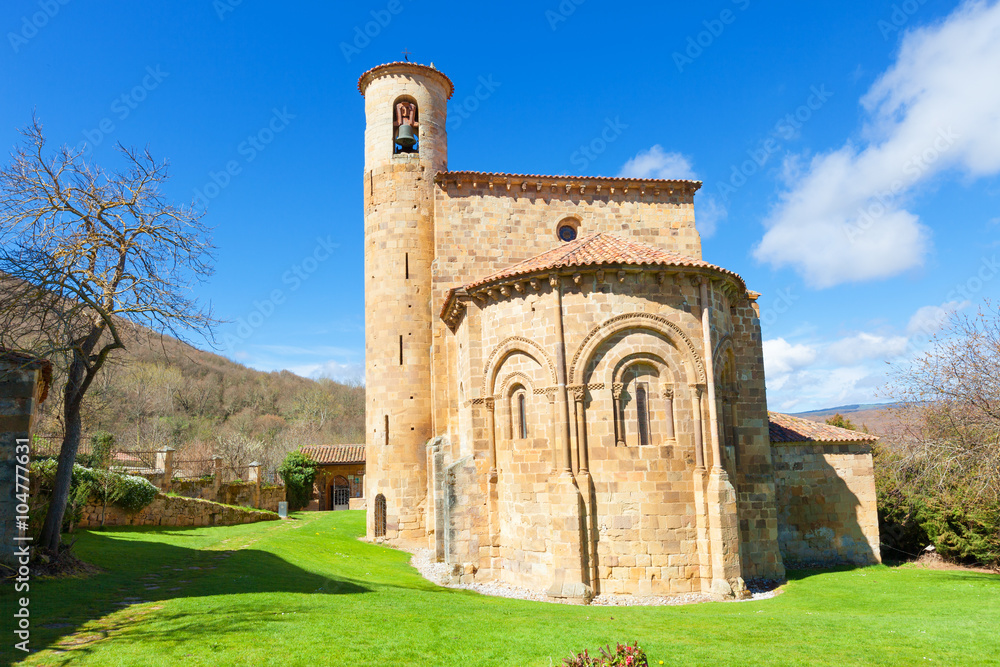 Fototapeta premium Colegiata of San Martin de Elines, XII century romanesque collegiate in the province of Burgos, Spain