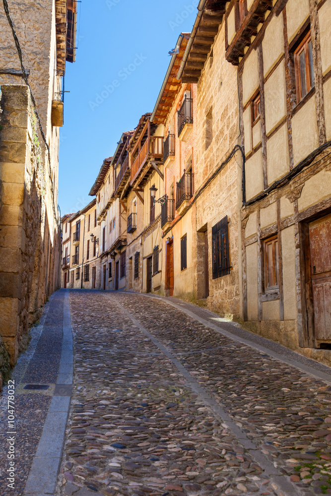 Street of Frias, medieval village in the province of Burgos, Spain