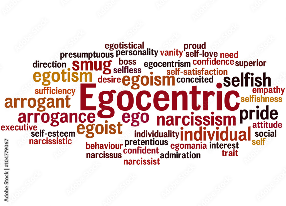 Egocentric, word cloud concept 7