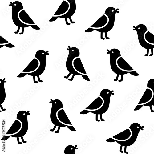 seamless birds pattern