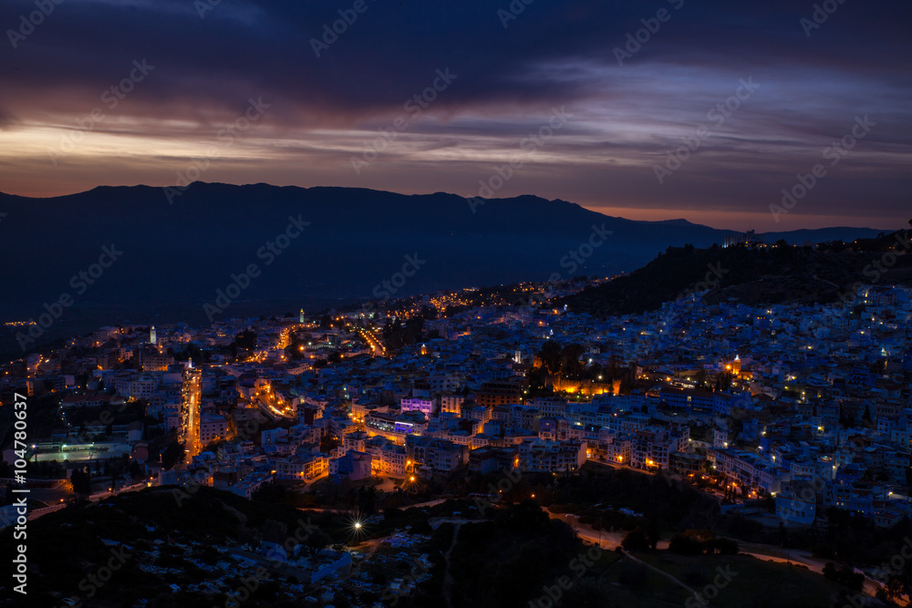 Chefchaouen at night