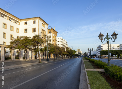 Fototapeta Naklejka Na Ścianę i Meble -  Empty street in Rabat
