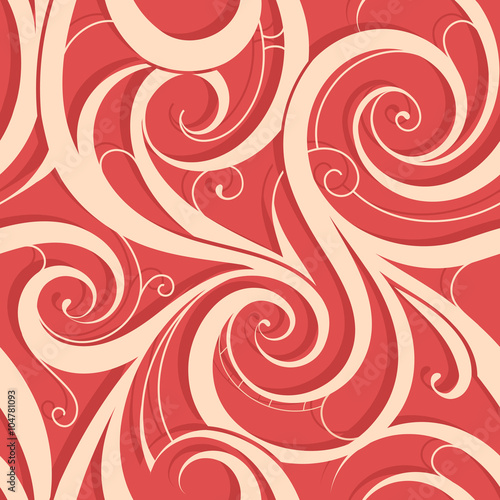 Seamless ornament with swirls