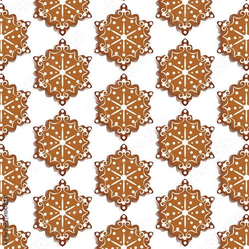 Winter snowflakes sweets pattern background. Vector