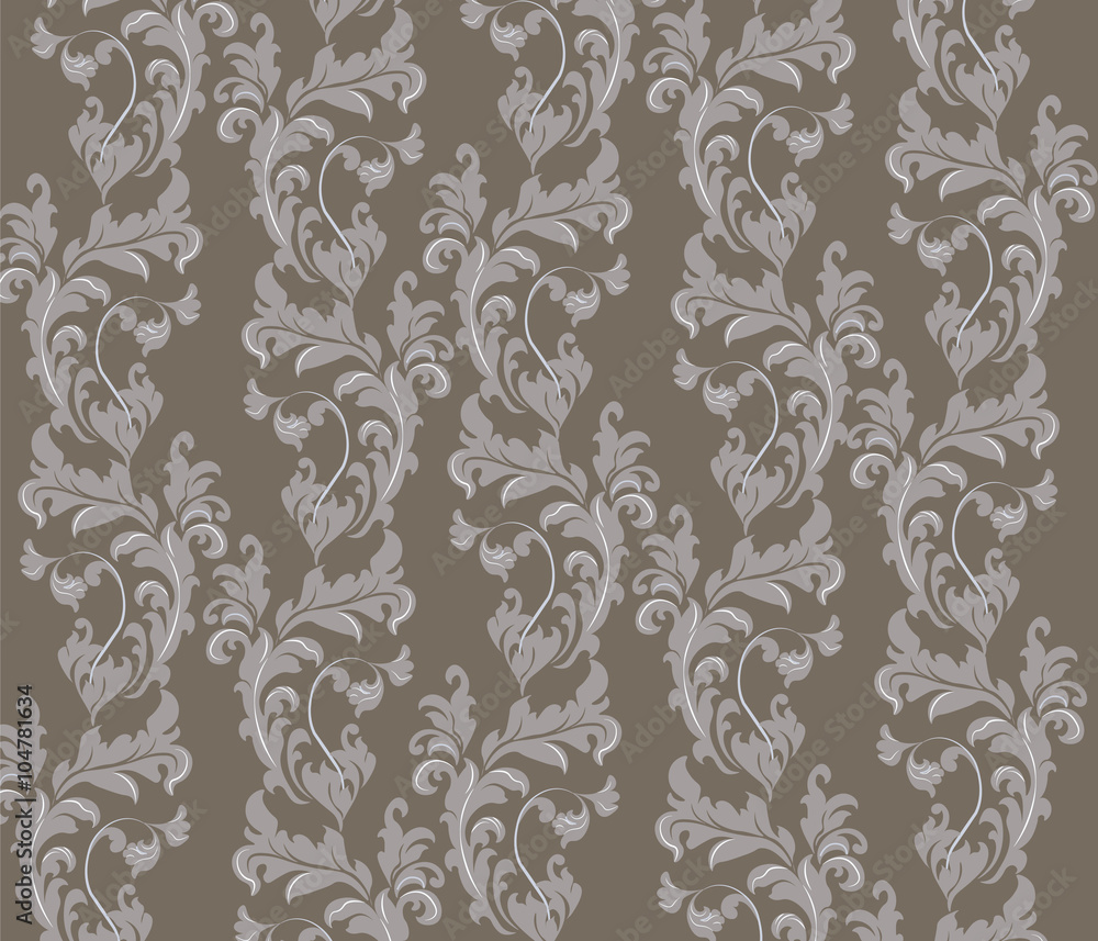 Obraz premium Classic damask floral ornament. Vector