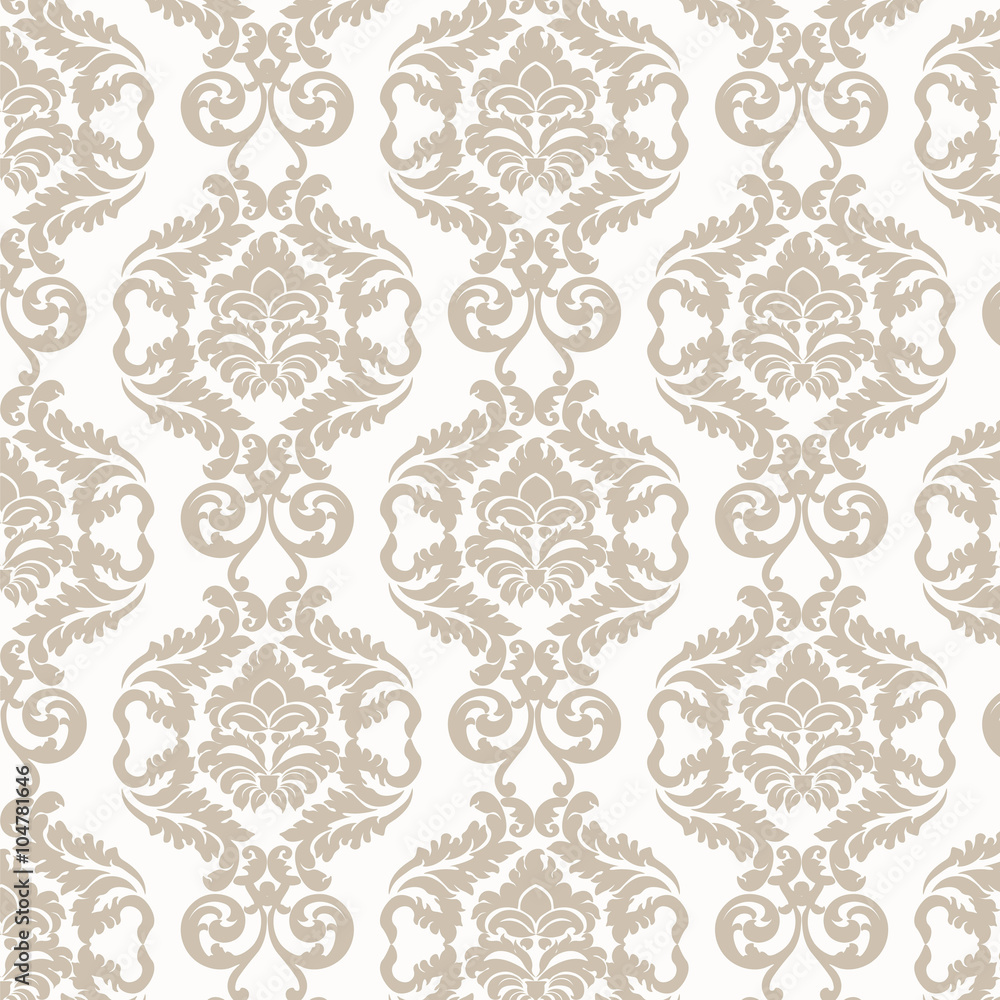 Classic damask floral ornament. Vector Classic damask floral ornament. Vector