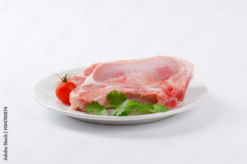 raw pork chops raw pork chops