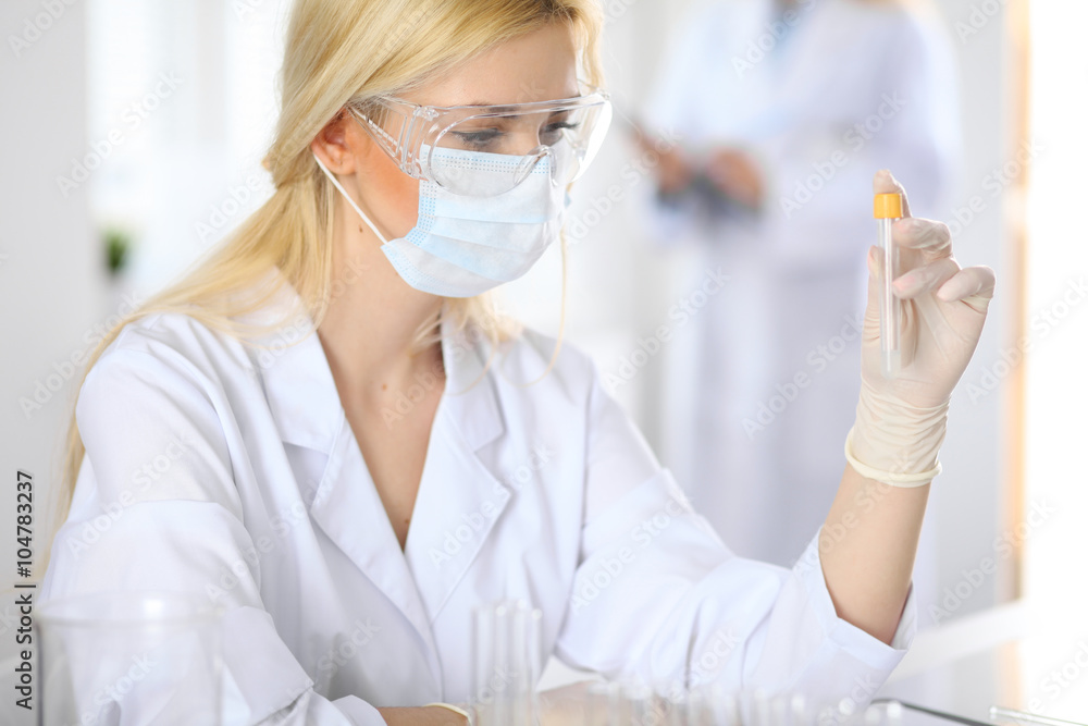 Female scientific researcher in laboratory Female scientific researcher in laboratory