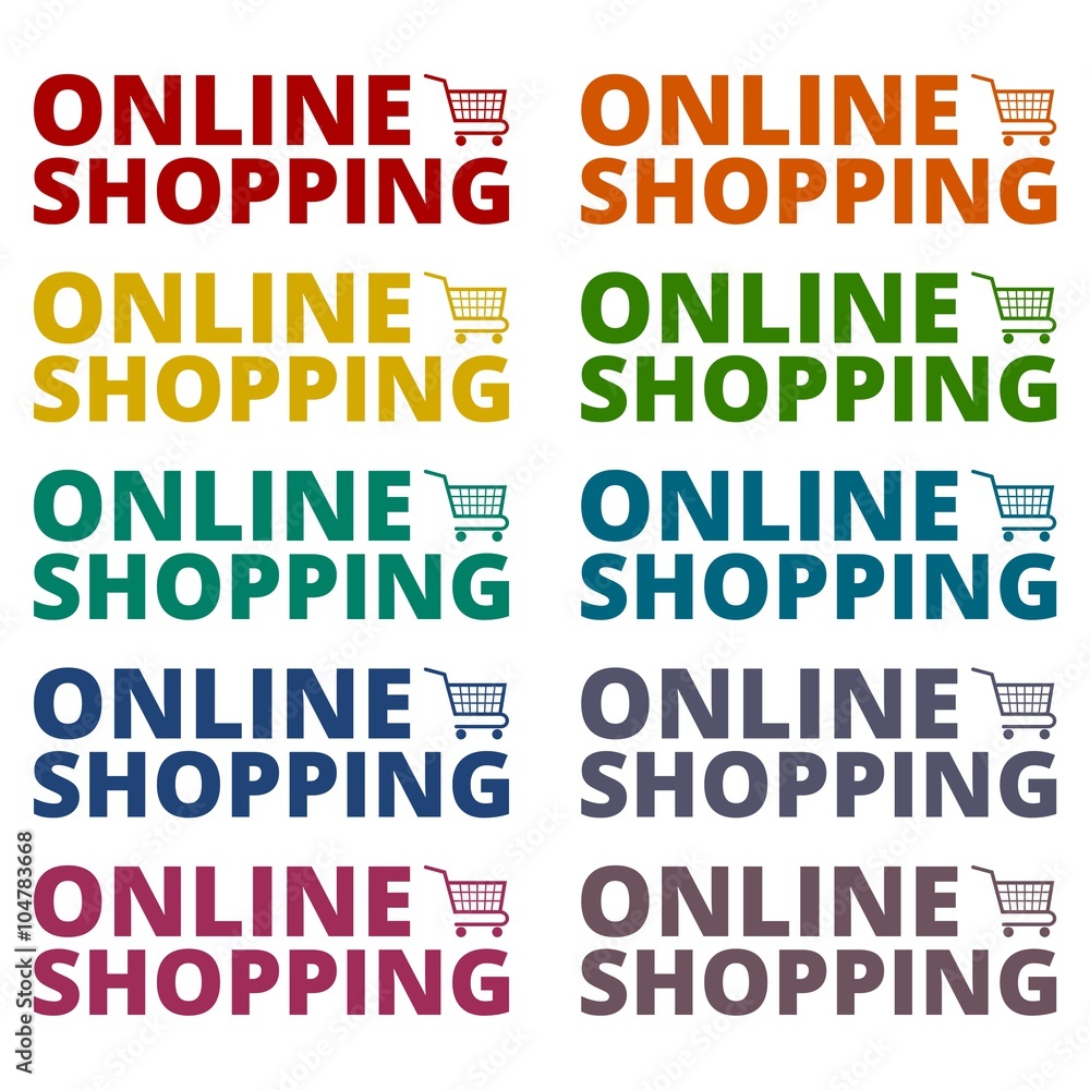 Fototapeta premium Online Shopping icons set