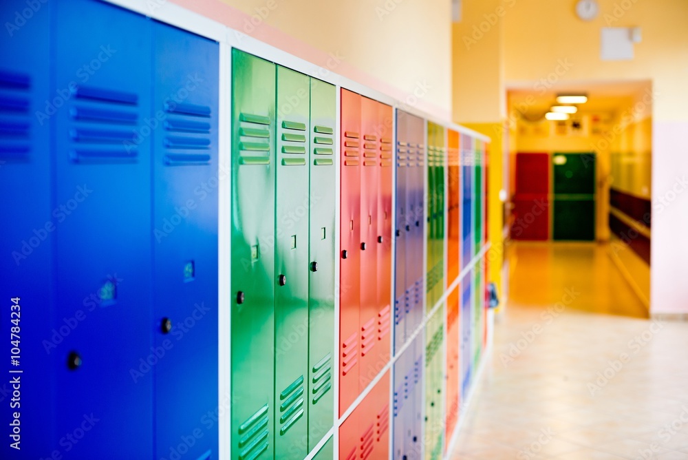 Colorful metal lockers