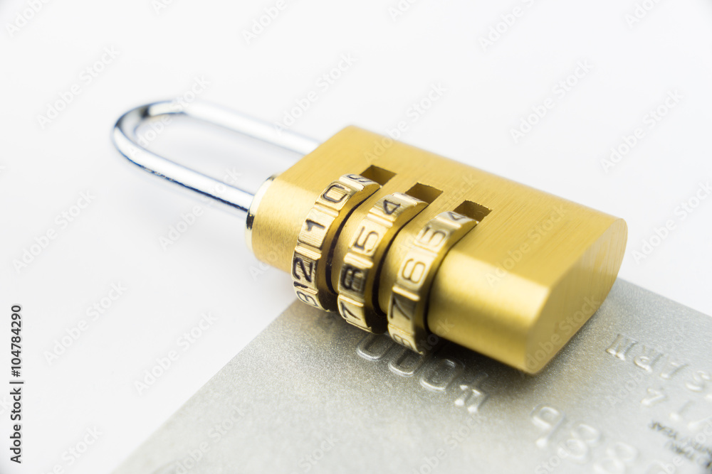 Credit Card machine payment security with key lock & padlock Credit Card machine payment security with key lock & padlock