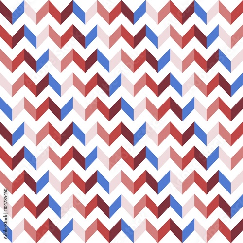 Red Chevron Seamless Pattern