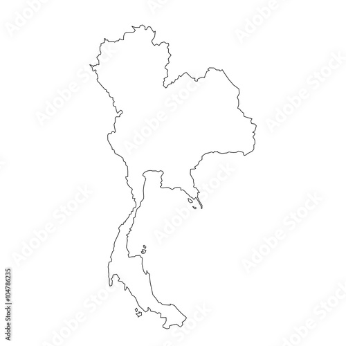 vector map of thailand