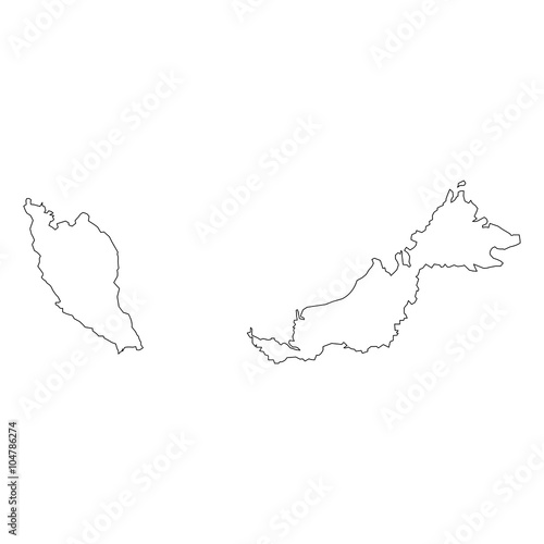 vector map of Malaysia