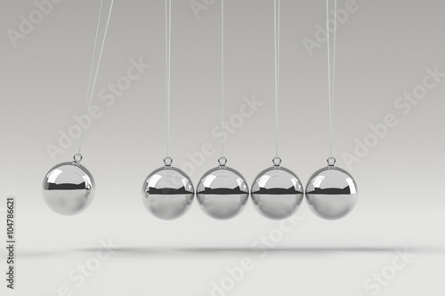 3DCG of Newton's cradle