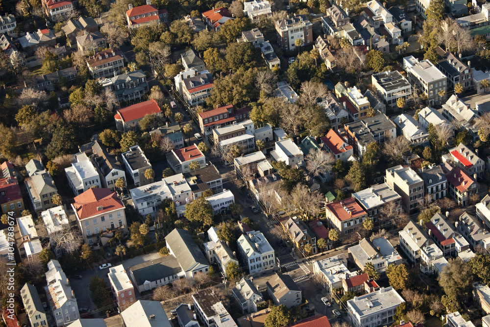 Aerial view of Charleston, South Carolina