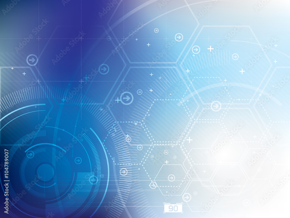 Obraz premium abstract technology background with hexagons