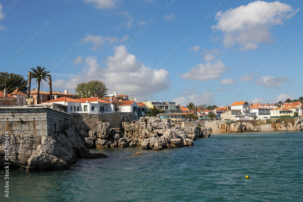 beautiful coastline of Cascais- very popular touristic resort near Lisbon, Portugal