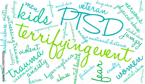 Terrifying Event word cloud on a white background.