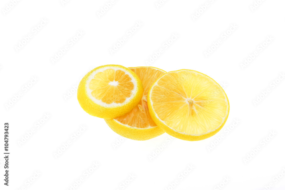 Lemon on a white background