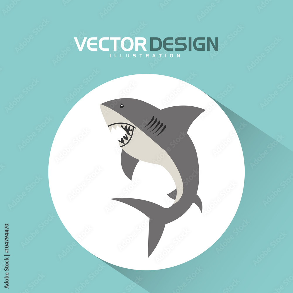 Fototapeta premium shark icon design 