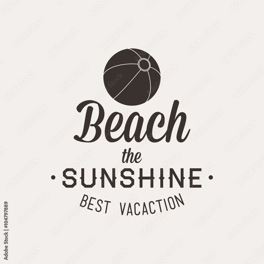Summer Vacation label Summer Vacation label