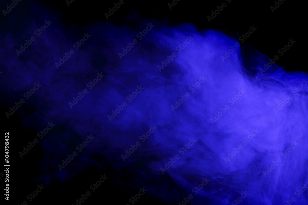 Fototapeta premium Abstract blue smoke hookah.