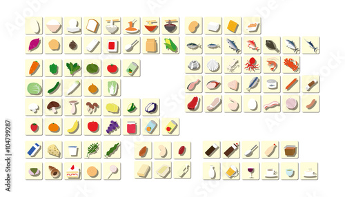食品分類アイコン（クリーム色）