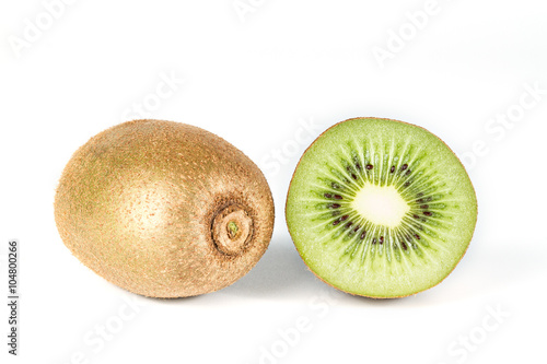 Kiwi fruit isolated on white.