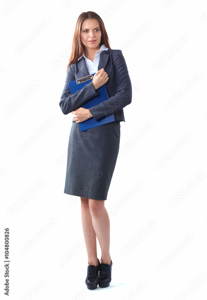 Portrait of business woman standing with crossed arms in office Portrait of business woman standing with crossed arms in office