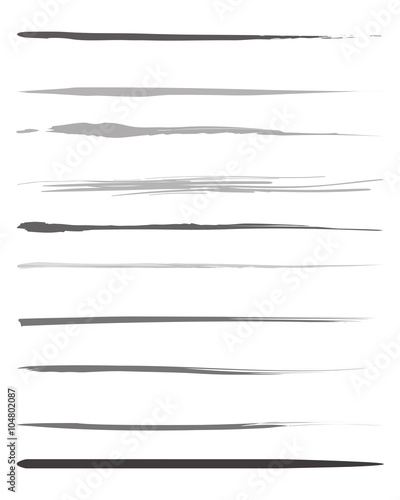 Vector seamless pattern with black brush strokes.