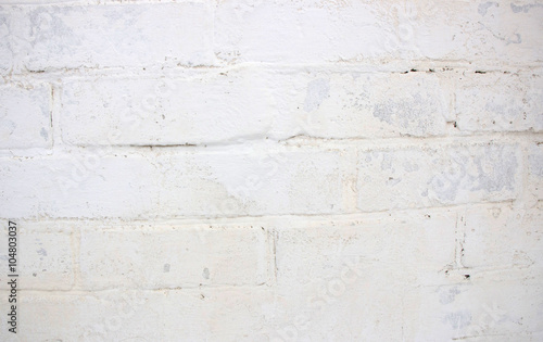 White bricks wall background