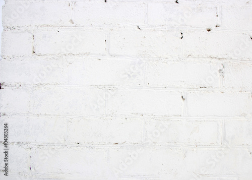 White bricks wall background