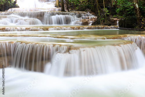 Waterfall in forest at Kanchanaburi  Thailand.
