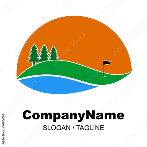 golf logo icon Vector
