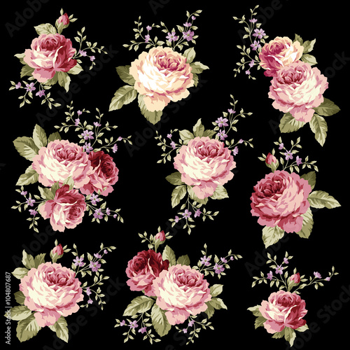 ロココ調の薔薇いらすと