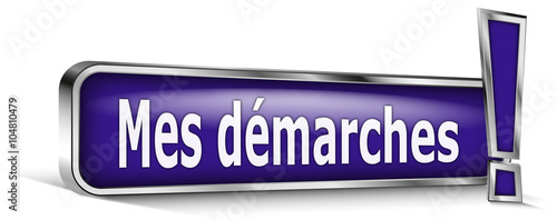 Mes démarches sur panneau bleu