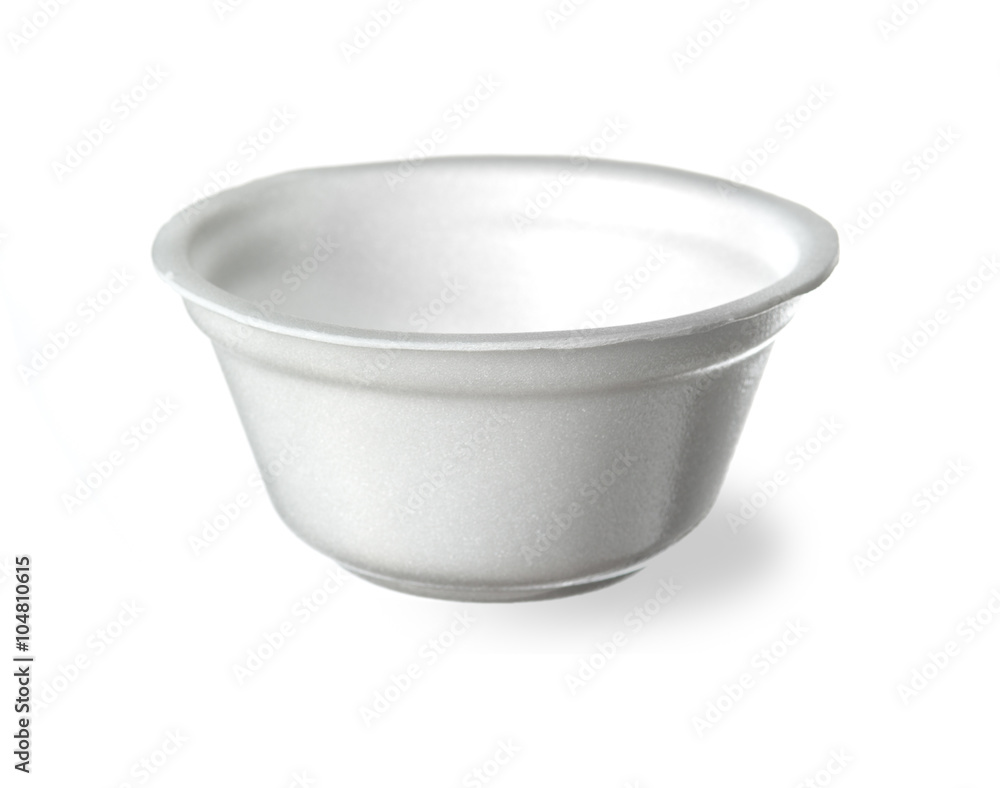 Styrofoam bowl isolated on white background Styrofoam bowl isolated on white background