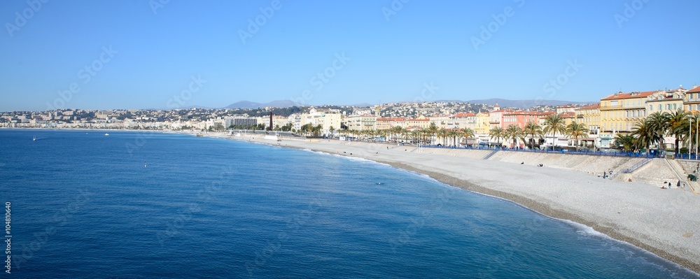 Promenade des Anglais view from the beach