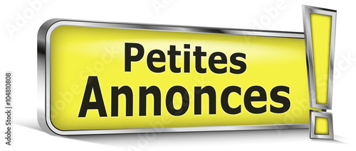 Petites annonces sur panneau jaune