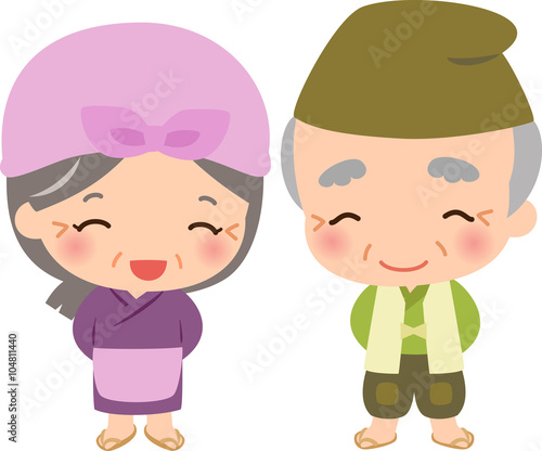 日本の昔話のおじいさんとおばあさん