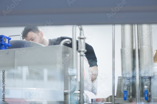 Man working on beer startup