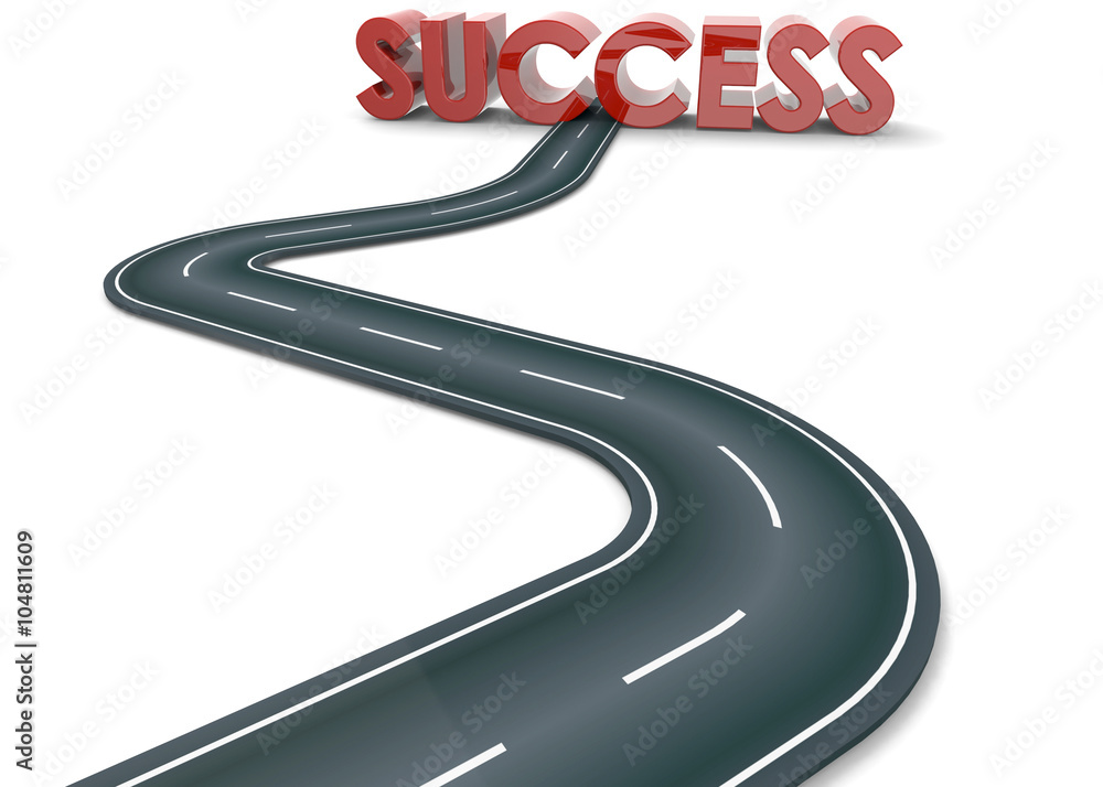 Reach the Success Concept - 3D Reach the Success Concept - 3D