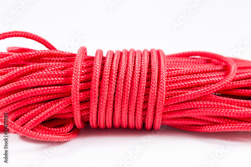 close-up red rope
