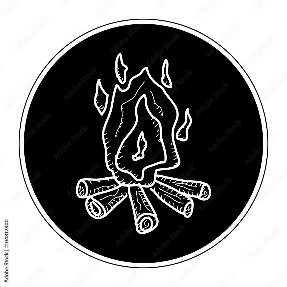 Simple doodle of a fire Simple doodle of a fire