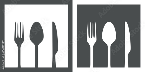 Icono plano cubiertos #3