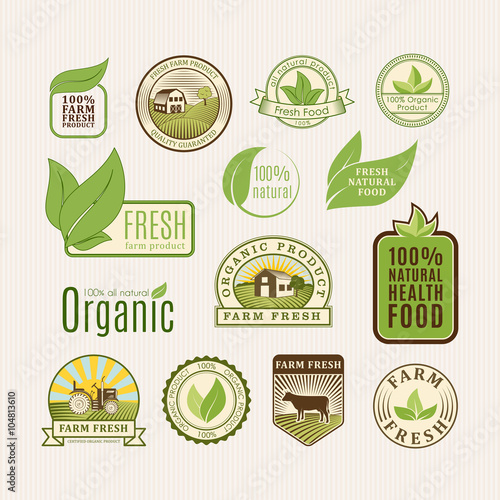 Eco badge organic food 
